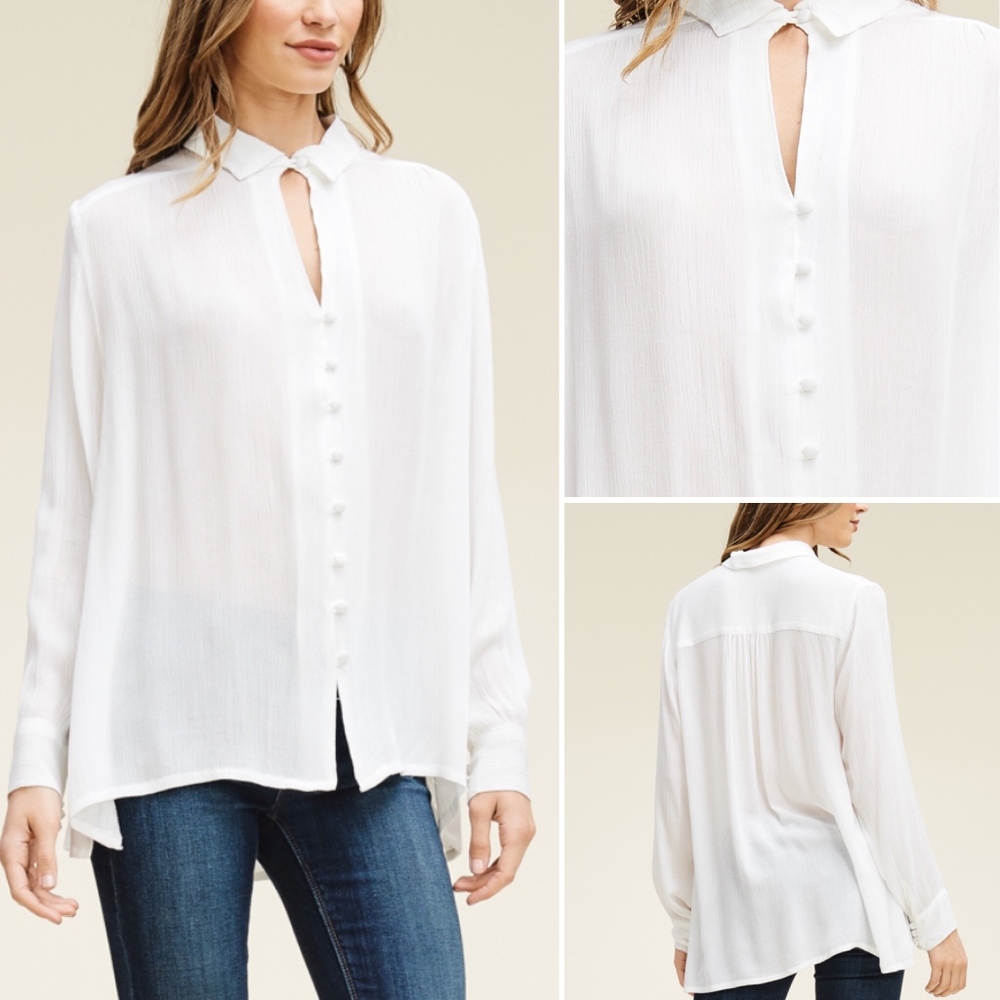 ✅NEW ARRIVAL➡️White Button Down Top